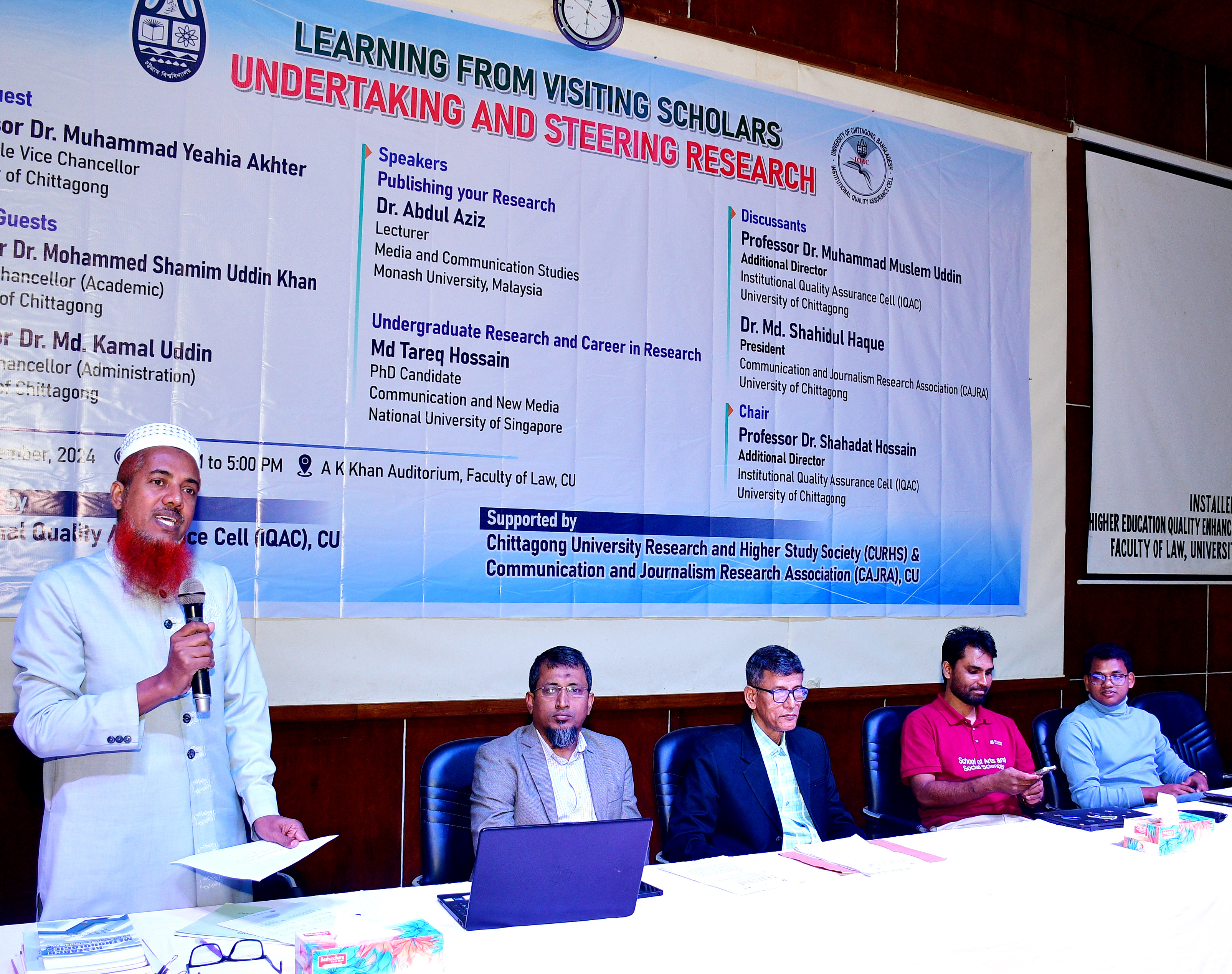 Learning from visiting scholars; Undertaking and steering research.